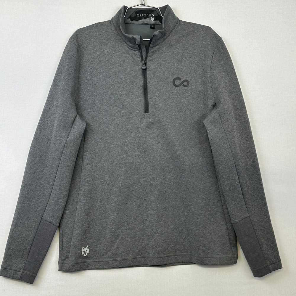 Greyson Quarter Zip Pullover Men's Medium Gray Performance Stretch Golf